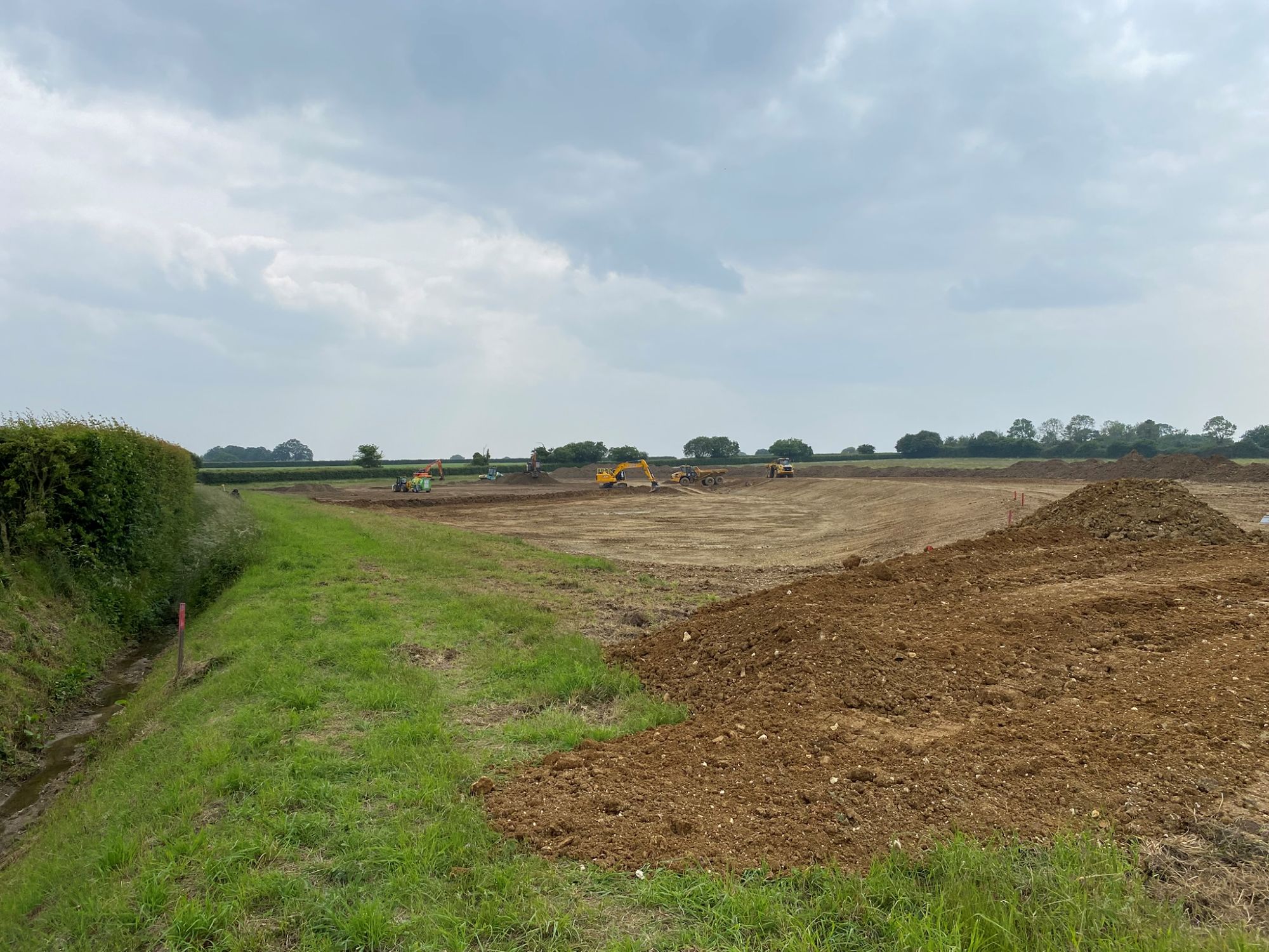 Saham Toney Flood Alleviation Scheme under Construction