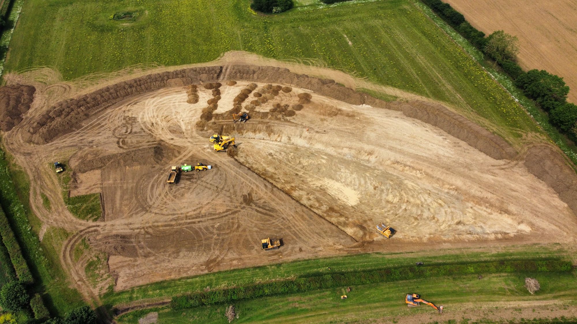 Saham Toney Flood Alleviation Scheme under Construction