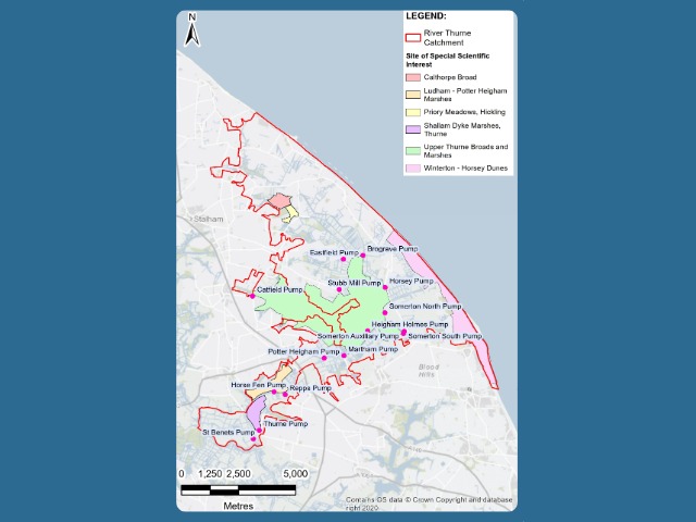 Upper Thurne ID Project Map Blue Background