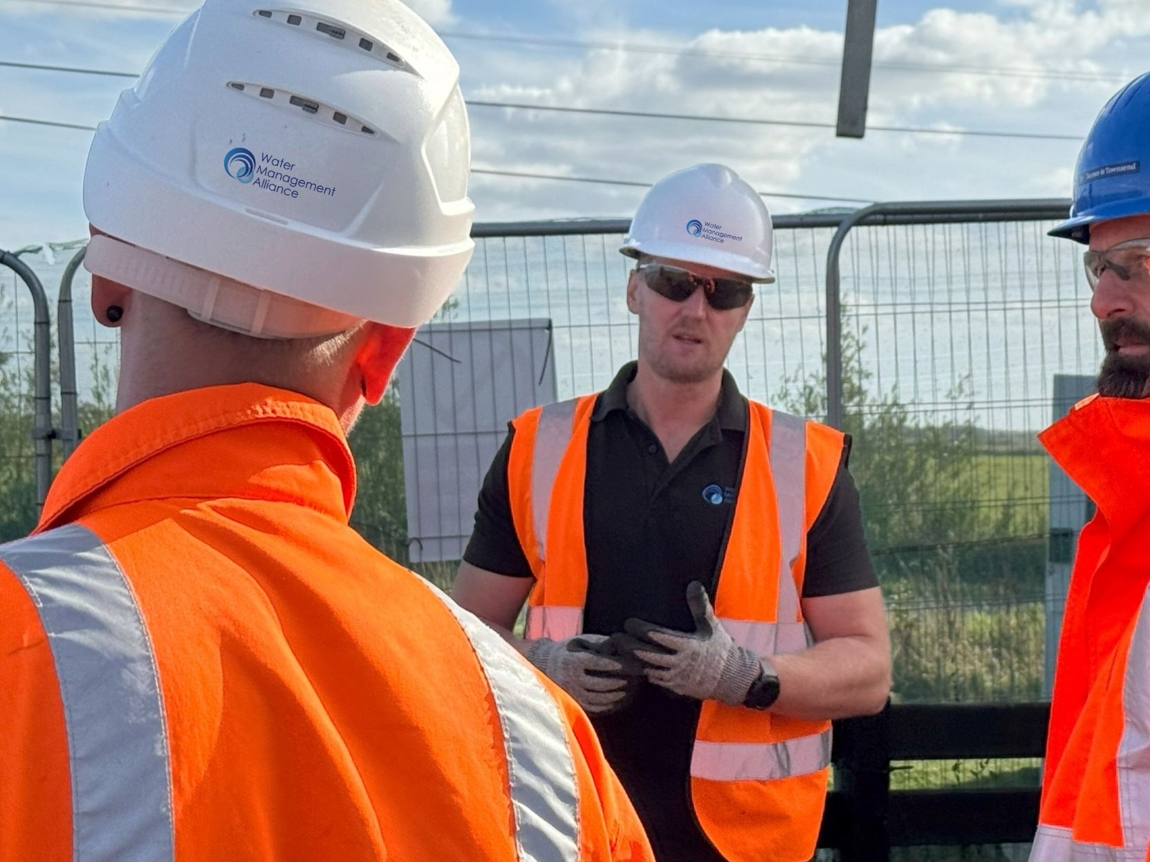 Site Meeting at Hosey Pumping Station Construction Site