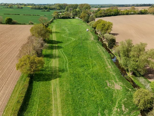 Aerial view of Starston Beck Preconstruction of meanders