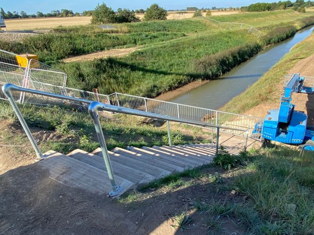 New access steps at Lutton Leam Referbishment Project