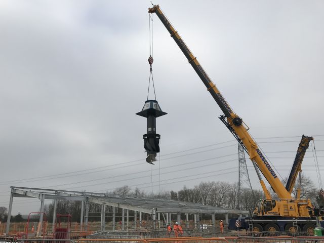 Islington Pumping Station Impellars are Craned into the building in March 2021