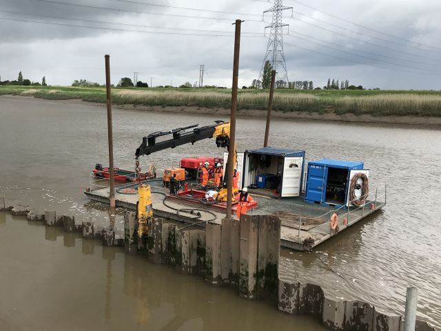 Piling accross the Islington Pumping Station Outfall