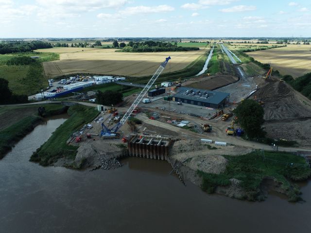 Islington Pumping Station Construction Site Aerial view August 2021