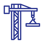 Civil Engineering Icon Blue Crane