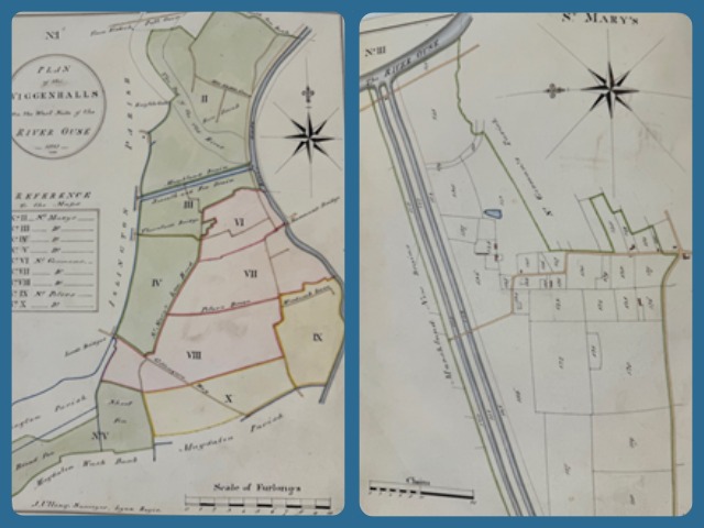 Historical maps, from 1832 survey books of Wiggenhall St Germans discovered in our archives