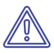 Hazard Icon Blue - Warning Triangle